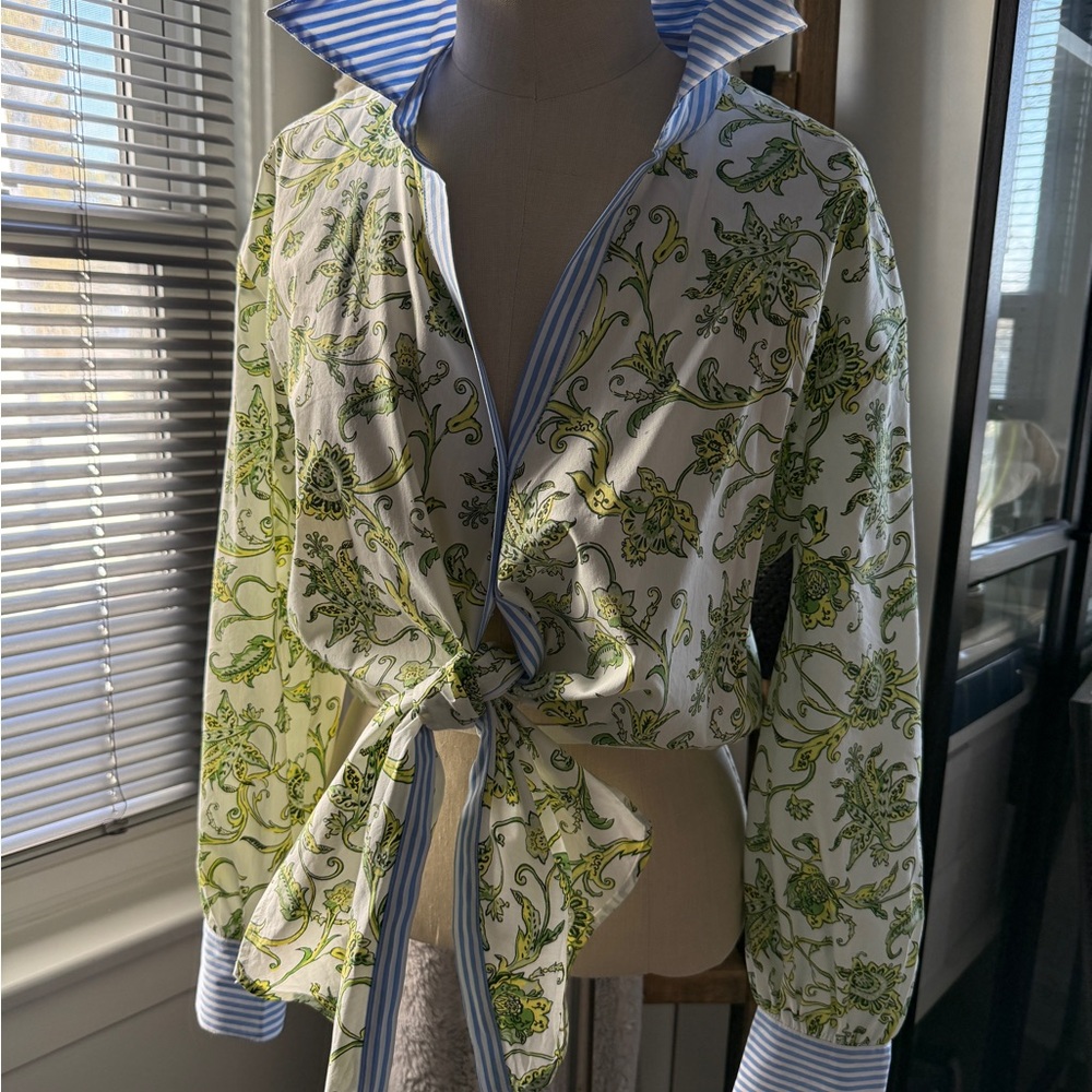 Cinq a Sept Ivy Paisley Poplin Mariana Top - Picture 5 of 9